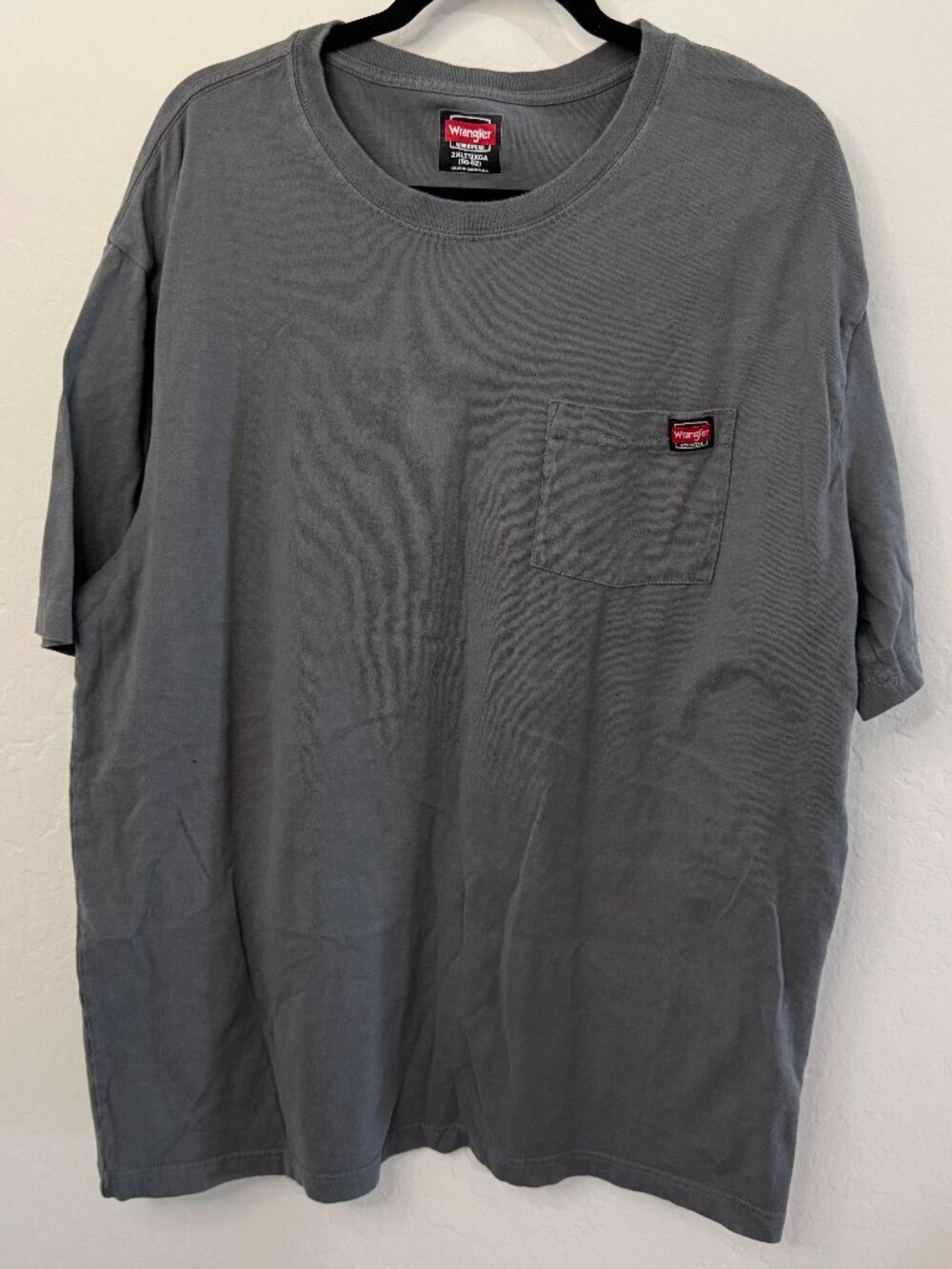 Wrangler Workwear Gray Short Sleeve Pocket Tee | Size 2XLT